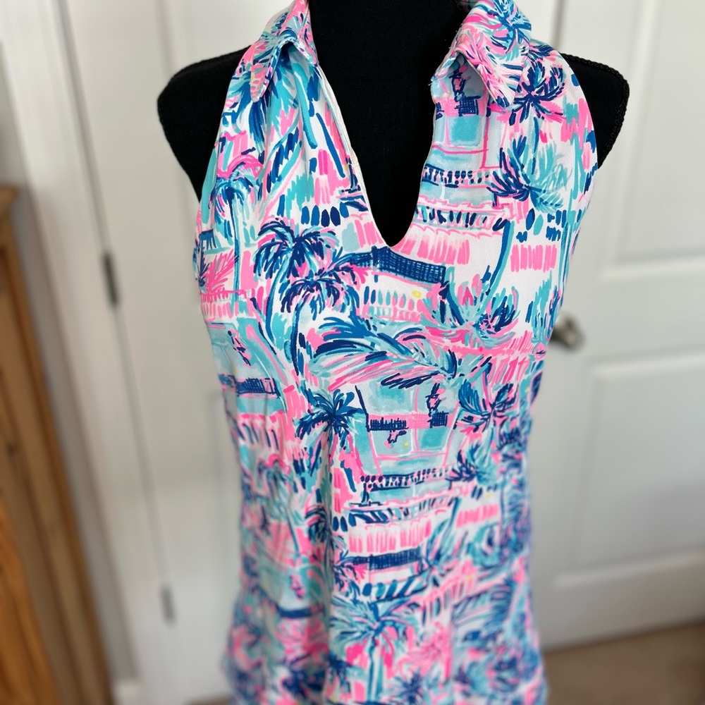 Lilly Pulitzer Tropical Print Dress - Pink, Blue, White